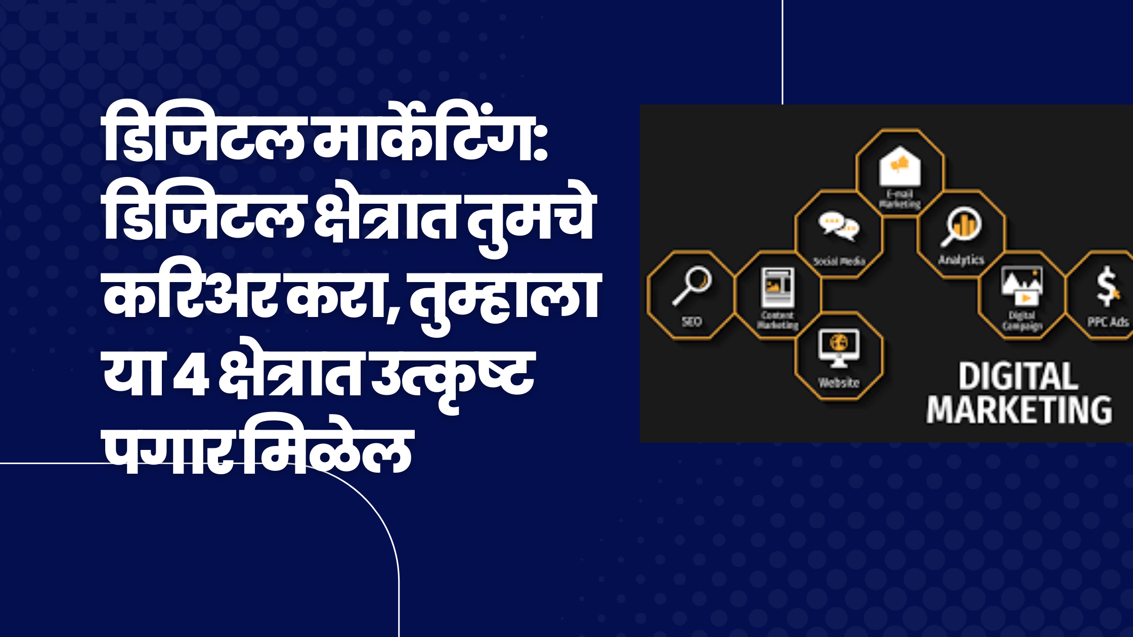 You are currently viewing डिजिटल मार्केटिंग: डिजिटल क्षेत्रात तुमचे करिअर करा, तुम्हाला या 4 क्षेत्रात उत्कृष्ट पगार मिळेल