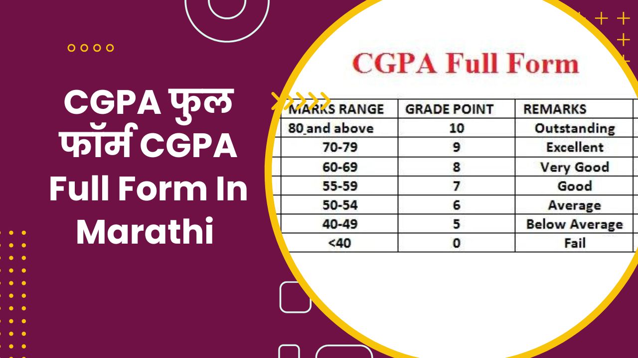 You are currently viewing CGPA फुल फॉर्म CGPA Full Form In Marathi | सीजीपीए फुल फॉर्म और फार्मूला – शिक्षा ऑनलाइन